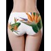 White Floral Print Seamless Ice Silk Low Waist Briefs