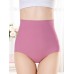 Plus Size Ice Silk Seamless High Waisted Full Hip Briefs