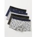 Multipacks Mens Star   Stripe Print U Convex Soft Boxer Briefs Underwear