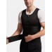 Mens Tummy Control Waist Trainer Zip Front Vest Shapewear With Double Sticky Belts