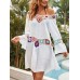 Summer Floral Pattern V  Neck Dress Cover Ups Swimsuit