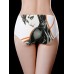 White Printing Ice Silk Seamless Cotton Crotch Briefs