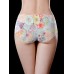 Mid Waisted Floral Printing Seamless Cotton Crotch Briefs