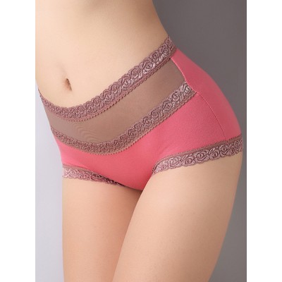 Mid Waist Jacquard Full Hips Modal Comfy Briefs