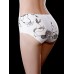 White Floral Printing Seamless Ice Silk Breathable Briefs