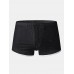 Mens Mesh Solid Color Breathable Thin Boyshorts Ice Silk Arrow Boxers Briefs