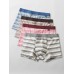 Multipacks Mens Striped Print Boyshorts U Convex Mid Waist Boxer Briefs