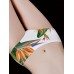 White Floral Print Seamless Ice Silk Low Waist Briefs