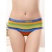 Cotton Rainbow Stripe Printed Low Waisted Briefs