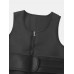 Mens Tummy Control Waist Trainer Zip Front Vest Shapewear With Double Sticky Belts