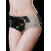 Seamless Cat Printing Ice Silk Low Waist Briefs