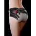 Seamless Cat Printing Ice Silk Low Waist Briefs