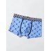 4Pcs Mens Geometry Print Cotton Lined Underwear U Convex Comfy Boxer Briefs