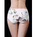 White Floral Printing Seamless Ice Silk Breathable Briefs