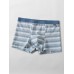 Multipacks Mens Striped Print Boyshorts U Convex Mid Waist Boxer Briefs