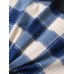 Mens 4Pcs Plaid Print Cotton Elastic Waist Home Breathable Thin U Convex Pouch Boxers Briefs