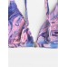 Tie  dye Print Bikini Spaghetti Straps Backless Triangle Swimsuit Beachwear