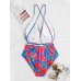 Ladies Flora Criss Cross Backless Dry Quickly High Waisted Swimwear