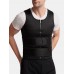 Mens Tummy Control Waist Trainer Zip Front Vest Shapewear With Double Sticky Belts