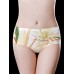 Floral Printed Ice Silk Seamless Low Waist Comfy Briefs