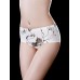 White Floral Printing Seamless Ice Silk Breathable Briefs