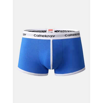 Mens Cotton U Convex Soft Letter Waistband Boxer Underwears