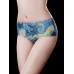 Full Hip Mid Waist Ice Silk Printing Soft Briefs