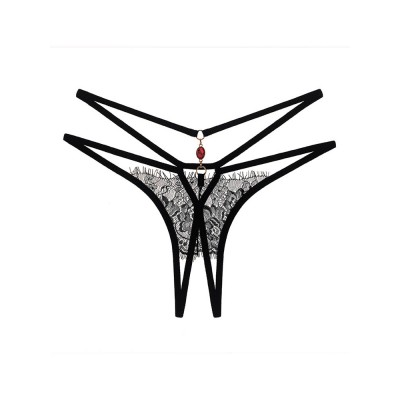 Lace Hollow Attractive Underwear Cross String Thong Panties