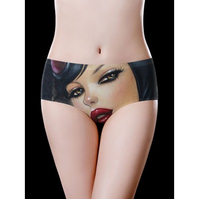 Tempting Printed Seamless Low Waisted Briefs