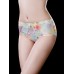 Mid Waisted Floral Printing Seamless Cotton Crotch Briefs