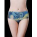 Full Hip Mid Waist Ice Silk Printing Soft Briefs