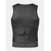 Mens Tummy Control Waist Trainer Zip Front Vest Shapewear With Double Sticky Belts