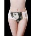 White Printing Ice Silk Seamless Cotton Crotch Briefs