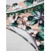 Flora Printed High Waisted Back Closure Backless Bikini Swimsuits