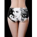 Mid Waisted Printing Seamless Cotton Crotch Briefs