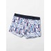 4Pcs Mens Printing Elastic Mid Waist Breathable Home Boyshorts Boxers Briefs