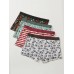 4Pcs Mens Modal Print Modal Underwear Soft U Convex Boxer Briefs