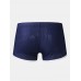 Mens Mesh Solid Color Breathable Thin Boyshorts Ice Silk Arrow Boxers Briefs